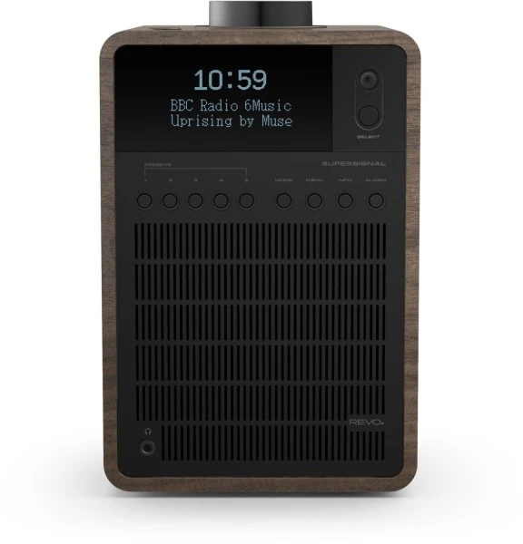 Revo SuperSignal DAB Radioempfänger Walnuß/schwarz