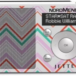 Nordmende Transita 100 Zigzag Design Joop Ed. Taschenradio Rosa/weiß