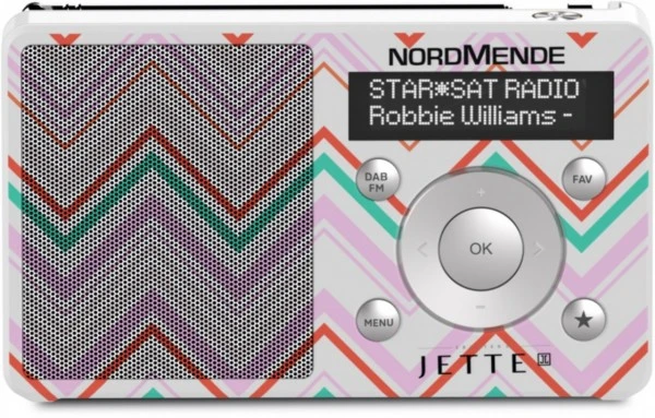 Nordmende Transita 100 Zigzag Design Joop Ed. Taschenradio Rosa/weiß