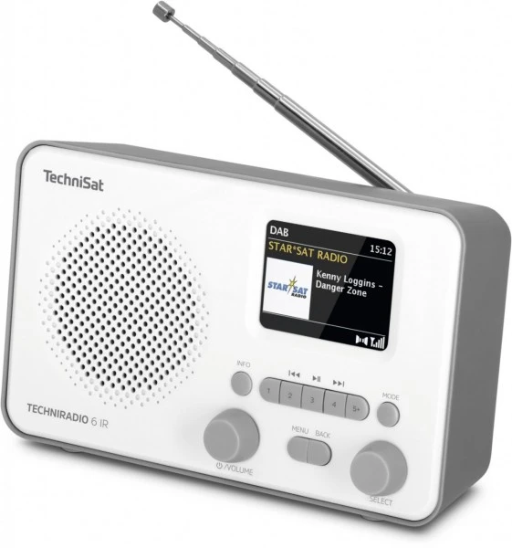TechniSat Techniradio 6 IR Kofferradio Weiß/grau – Bild 4