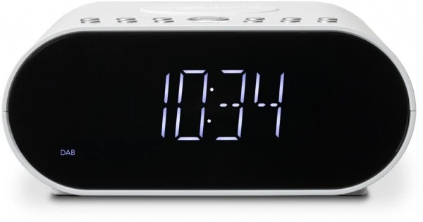 Roberts OrtusCharge DAB+ Uhrenradio Mit QI-Ladestation Weiß