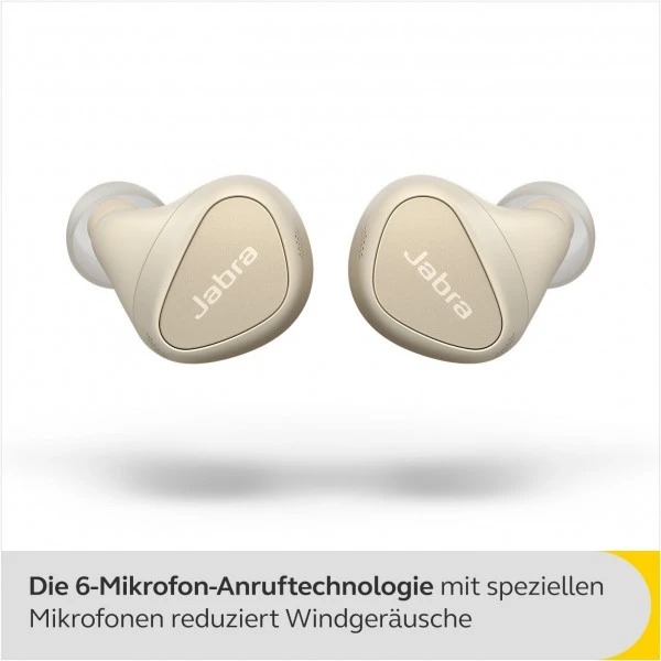 Jabra Elite 5, Mit Hybrider Aktiver Geräuschunterdrückung (ANC) Goldbeige – Bild 5