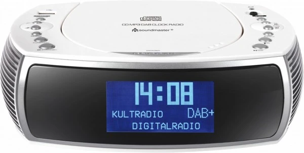 Soundmaster URD 470 WE Uhrenradio Mit CD Weiß – Bild 2