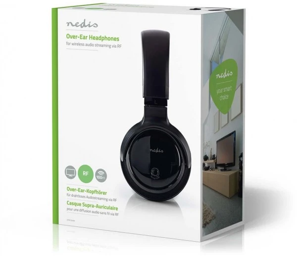 Nedis HPRF200BK Funkkopfhörer Schwarz – Bild 3