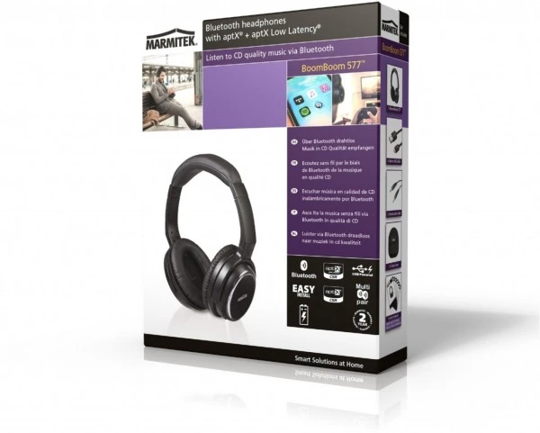 Marmitek BoomBoom 577 Bluetooth-Kopfhörer Schwarz – Bild 3