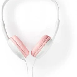 Nedis HPWD4200PK On-Ear-Kopfhörer Mit Kabel Pink/weiß