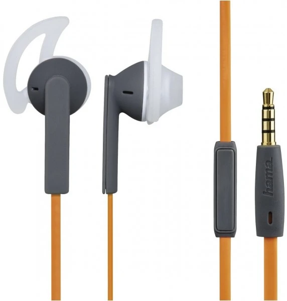 Hama Joy Sport In-Ear-Kopfhörer Mit Kabel Orange/grau