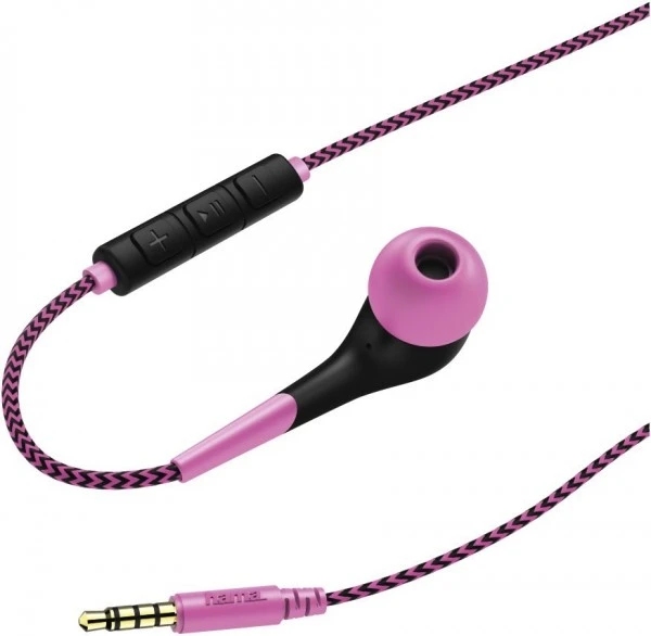 Hama Neon In-Ear-Kopfhörer Mit Kabel Pink 4 Hama Neon In-Ear-Kopfhörer Mit Kabel Pink – Bild 2