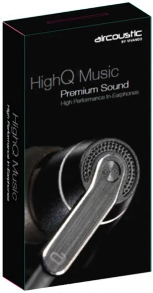 Aircoustic HighQ Music In-Ear-Kopfhörer Mit Kabel Schwarz – Bild 3