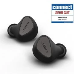 Jabra Elite 5, Mit Hybrider Aktiver Geräuschunterdrückung (ANC) Titanschwarz