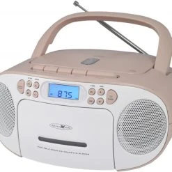 Reflexion RCR2260 Radio-Rekorder Mit CD + Kassette Weiß/pink