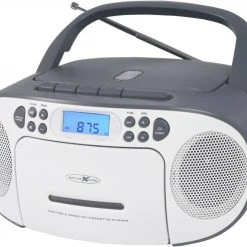 Reflexion RCR2260 Radio-Rekorder Mit CD + Kassette Weiß/grau