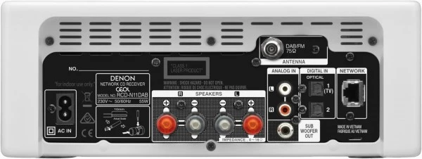 Denon RCD N11 DAB (ohne Lautsprecher) Hifi-System Weiß – Bild 2