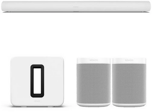 Sonos ARC Soundbar + SUB Subwoofer + 2X ONE SL Surround Weiß