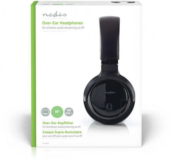 Nedis HPRF200BK Funkkopfhörer Schwarz – Bild 4