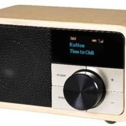 Kathrein DAB+ 1 Mini DAB Radioempfänger Holz Hell