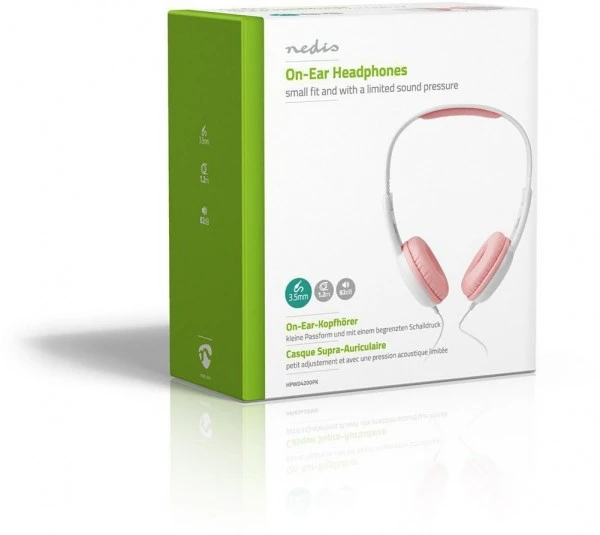Nedis HPWD4200PK On-Ear-Kopfhörer Mit Kabel Pink/weiß – Bild 6