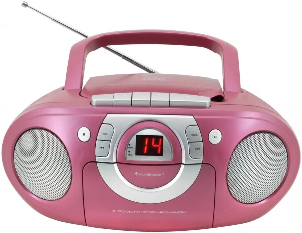 Soundmaster SCD5100PI Radio-Rekorder Mit CD + Kassette Pink