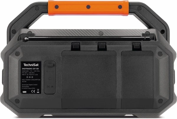 TechniSat DigitRadio 231 OD Baustellen-/Outdoor Radio Schwarz/orange – Bild 3