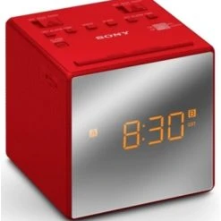 Sony ICF-C1TR Uhrenradio Rot