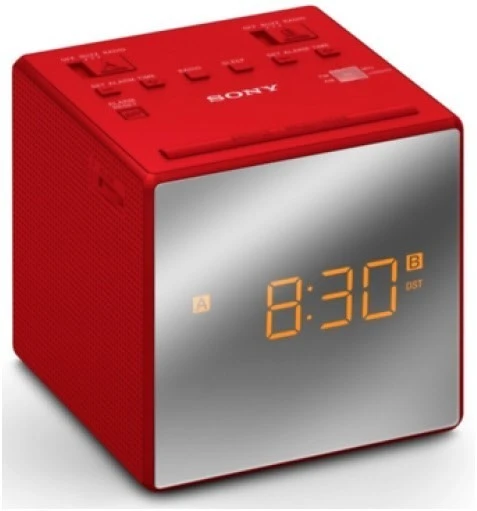 Sony ICF-C1TR Uhrenradio Rot