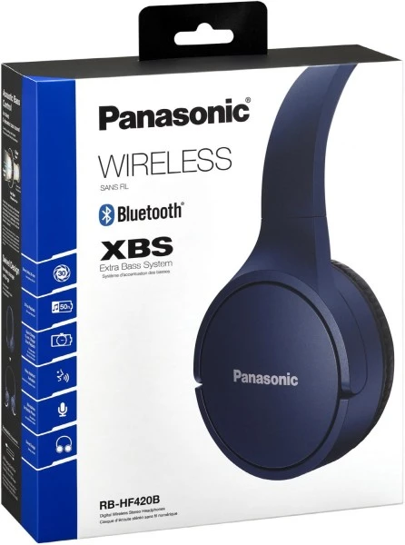 Panasonic RB-HF420B Bluetooth-Kopfhörer Blau – Bild 3