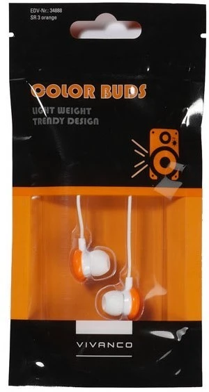 Vivanco SR 3 In-Ear-Kopfhörer Mit Kabel Orange 4 Vivanco SR 3 In-Ear-Kopfhörer Mit Kabel Orange – Bild 2