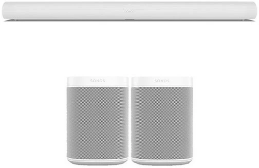 Sonos ARC Soundbar + 2X ONE SL Surroundlautsprecher Weiß