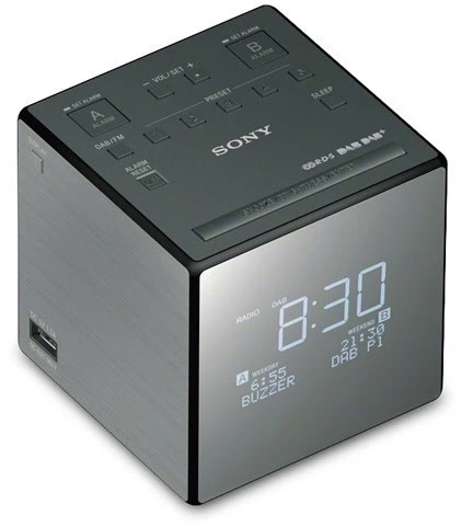 Sony XDR-C1DBP DAB/DAB+ Uhrenradio Silber/schwarz